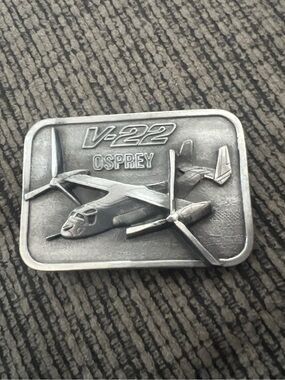 USAF Boeing V-22 Osprey, Buckle Connection 3-D Metal Belt Buckle, Vintage & Rare
